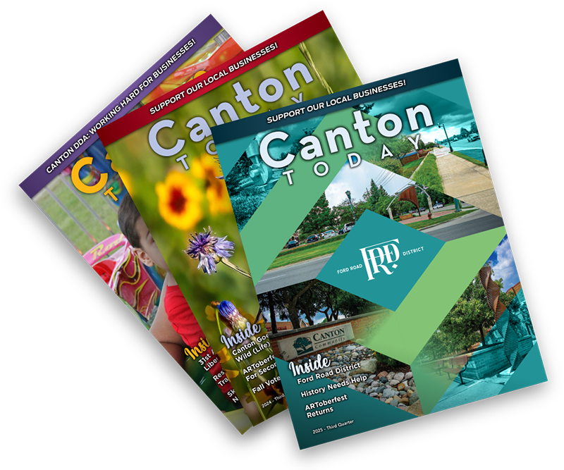 Cover art from three issues of Canton TODAY magazine