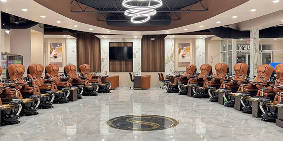 Interior of nail salon
